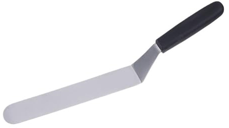 Cream Frosting Spatula 6/8/10 Inch Angled Stainless Steel Icing Spatula – Curved Offset Palette Cake, Pastry, And Baking Applications Angled Icing Spatula(10in)
