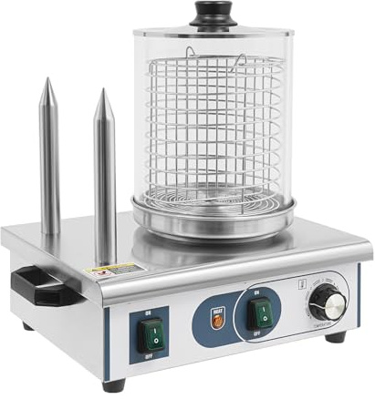 Donened - Calentador de salchichas, 550 W, 50 – 300 ℃, máquina compacta para aperitivos y gastronomía, 18,9 x 24 cm