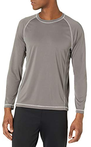 Amazon Essentials T-Shirt de Bain à Séchage Rapide à Manches Longues Homme, Charbon, XL