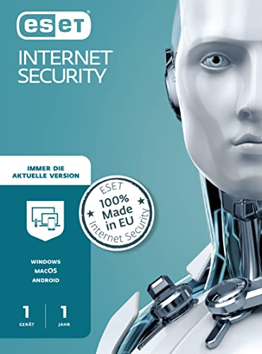 ESET Internet Security 2020 | 1 Gerät | 1 Jahr | Windows (10, 8, 7 und Vista), macOS, Linux und Android | Aktivierungscode in Standardverpackung