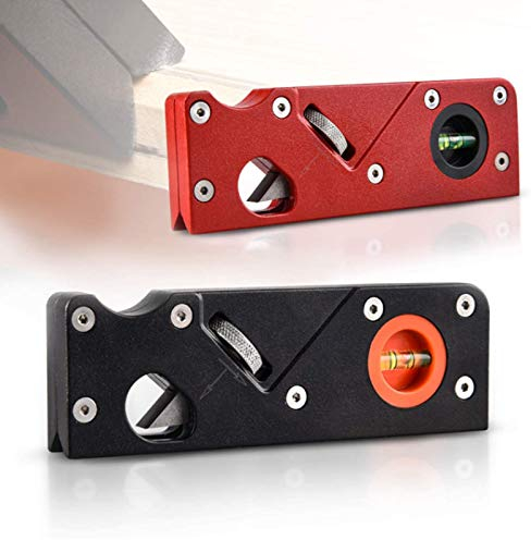 Block Planer,Woodworking Plane, 45Grad Schrägkante,Metall-Handarbeitshobel,Holzbearbeitungshobel Fasenhobel, Heimwerker-Handwerkzeuge Holzbearbeitungs-Eckenbesäumhobel Holzbearbeitungshobel,Black+red