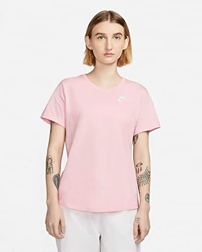 NIKE DX7902-690 W NSW Tee Club T-Shirt Femme Med Soft Pink Taille M