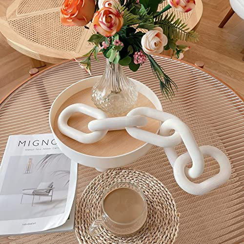 Arredamento a Catena in Legno, Link a Catena a 5 Legno Decorazioni, Nodo a Catena Decorativa intagliata per Mensola, Tavolino da Caffè, Vassoio a Più Livelli, Decorazione Parete