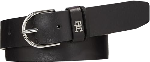 Tommy Hilfiger Damen Gürtel Essential Effortless 3.5 Ledergürtel, Schwarz (Black), 120