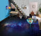 3D Boden Wandaufkleber Abnehmbare Wandtattoos 3D-Bodentapeten mit blauer Galaxie, 430 x 300 cm Bodenfliesen Wandbilder Aufkleber Wasserdicht Selbstklebendes Vinyl Wallpaper, Epoxidharz