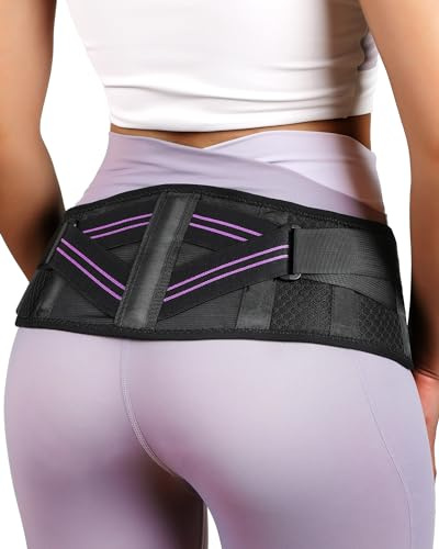 Fitomo Cinturón de Cadera con Soportes, Faja Lumbar Mujer, Alivia el Dolor de Espalda, Pierna, Ciática, Pélvica, Disfunción de la Articulación Sacroilíaca, Corrector Pélvico, Antideslizante