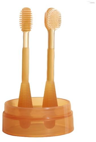 Juego de cepillos de dientes 3 en 1 de silicona suave para masaje de bebé, cepillo de lengua, cepillo de dientes para bebés y niños pequeños, limpiador de lengua