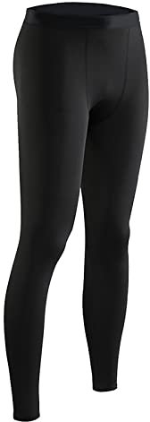 POENVFPO Herren-Sportstrumpfhose, Elastische, Enge Leggings aus Polyester, Elastische, Schnell Trocknende Herren-Kompressionshose für Fitness-Workout (Black)