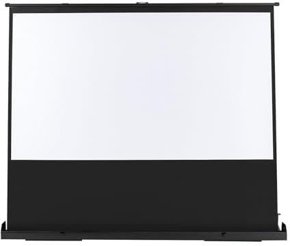 Sengfwin Pantalla de Proyección Portátil de 80 Pulgadas, Pantalla de Proyección de Suelo 4K y 8K 16: 9 con Plegable Lavable Durable Pantalla Proyector Video Portátil