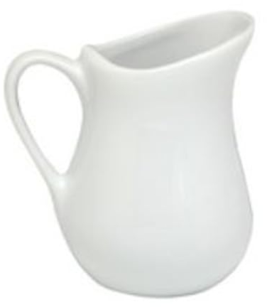 Concept4u White Ceramic Jug with Handle 81ml Porcelain Traditional Milk Jug Household Creamer Gravy Custard Serving Pitcher Ideal for All Types of Kitchens