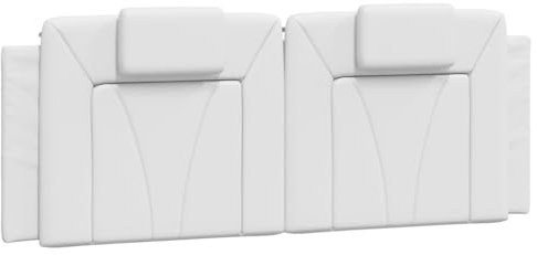 vidaXL Kopfteil-Kissen Weiß 140 cm Kunstleder