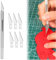 Scalpel Set, avec 1 Tranchiermesser et 6 lames, Carving Craft Knife, Craft Knife, Hobby Knife Set for Scalpel Crafts