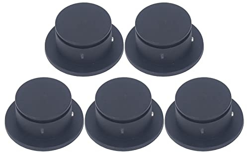 Surf Leash Plug Ersättning Round Board Cup Plug 5st Premium Plastic Surfboard Leash Plug för surfbräda Longboard Reparation Reservdelar Svart