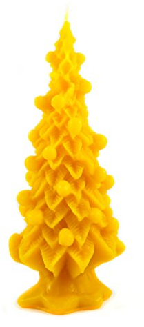 Naturra 100% Bienenwachskerze Weihnachtsbaum handgegossen