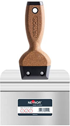 Lagerverkauf ! NEYNOR Flächenspachtel 600 mm - Profi Fassadenspachtel Edelstahl - Breite Klinge - Ergonomischem Griff - Rakel Spachtel - Made in EU