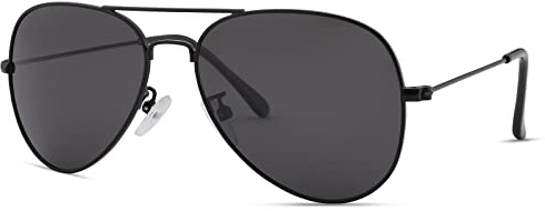COASION Classic Polarized Kids Small Aviator Sunglasses for Girls and Boys Age 3-16 (Black/Grey)