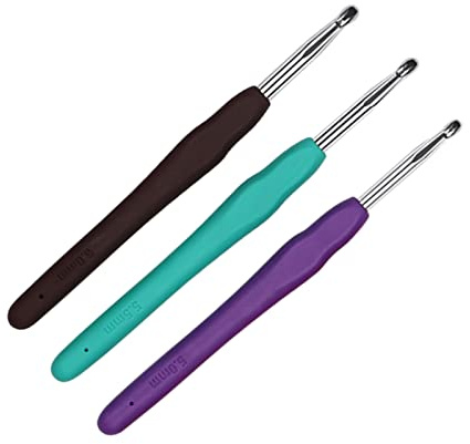 Crochet Hooks 5.0mm 5.5mm 6.0mm Crochet Needles QLRFFLJOY 3 pcs Crochet Hook Set DIY Yarn Weaving Tools for Knitting Gloves, Shoes, Bags, Hats, Socks, Scarf