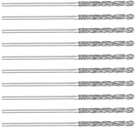 Wresetly 20 PièCes SéRies 1Mm/0.04 Pouces Diamant Forets HéLicoïDaux en Acier Haute Vitesse HSS pour Verre Coquillages Carreaux de Pierre