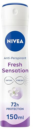 NIVEA Deodorante Spray Fresh Sensation 150 ml, Deodorante donna per una protezione fino a 72h, spray antitraspirante e antibatterico con formula INFINIFRESH per una freschezza duratura