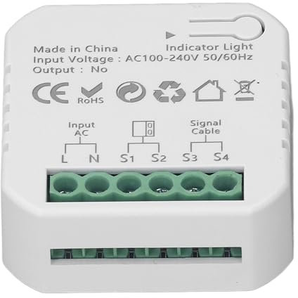 Contrôleur de Porte de Garage, Ouvre-porte de Contrôle APP, Contact Sec AC100-240V pour Portail Battant ou Roulant (Prise UE)