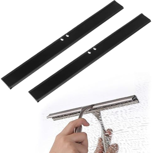 2 Stück Ersatz Gummi Abziehlippe,Gummilippe Abzieher,Gummilippe Schwarz,Duschabzieher,Abzieher Dusche,Duschabzieher Silikon,Duschabzieher Weiß,für Glas,Duschtüren,universelle Flexible Abzieherklinge