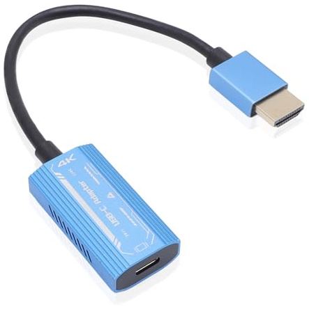 HDMI Till USB C -adapter, 4K 60Hz HD Multimedia Interface Converter, 100W PD -laddningsadapter med Dubbelriktad Växellåda för AR XR Glasses Switch Laptop -dator