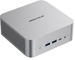 MINIS FORUM AI X1 Mini PC, AMD Ryzen 7 255 8-Core 16-Thread-Prozessor mit bis zu 4,9 GHz, AMD Radeon 780M, 32 GB DDR5 / 1 TB SSD, HDMI/DP/USB 4 x 2/2,5G RJ45, USB 3.2 x 2, WiFi 7, Bluetooth 5.4