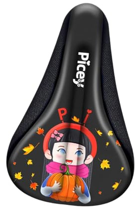 Perfeclan Funda de cojín para Asiento de Bicicleta Infantil, Accesorios de Ciclismo, Almohadilla de sillín Antideslizante, Suave y Gruesa, Funda Protectora de, Chica