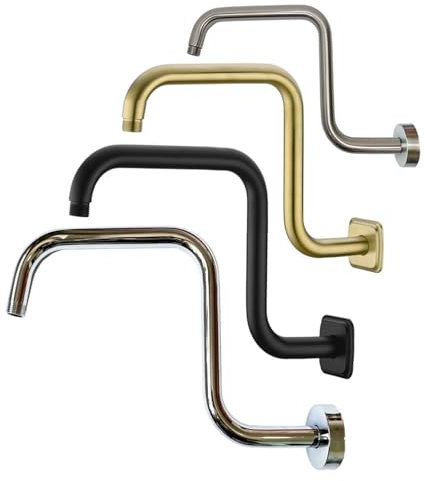 Ajustador de ángulo de ducha, brazo de extensión de ducha, brazo de ducha tipo lluvia, adaptador de cabezal de rociador de baño, tubo de extensión, montaje en pared, salida de agua, cubierta de brida