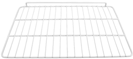 MOBUTOFU Ripiano Bianco per Congelatore in Acciaio Inossidabile, Organizer per Frigorifero e Mini Frigorifero, Design a Barra Singola Rete Protettiva, Adatto per Dormitori