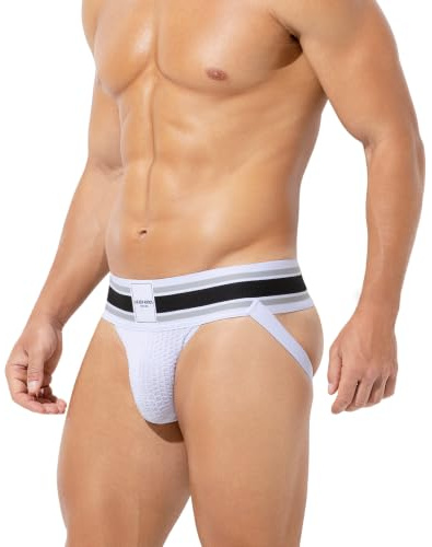 Arjen Kroos Jockstrap Homme Sportif sous-vêtement Support Athlétique | Suspensoir Masculin Respirant Stretch, Ceinture Large Poche 3D, Underwear Sport Confortable Fitness Usage Quotidien