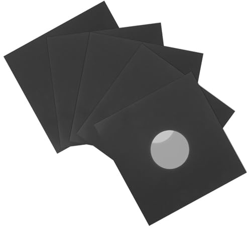 ULTECHNOVO Copertina Protettiva Kraft per Dischi in Vinile 12 Nero 6 Pezzi Buste di Stoccaggio Antistatiche
