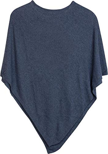 styleBREAKER Poncho femme asymétrique maille fine col rond | Longueur 74cm, côtés 50cm. Sans manches, taille unique, matière élastique, douce et chaude. Couleur unie.