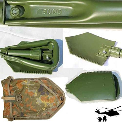 Tassorm Original Bundeswehr Klappspaten, Mehrzweck, Aluminium, Green