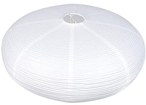 OSALADI Paper Lampshade for Ceiling Lights, Simple Paper Lanterns Large Pendant Lamp Shade Light Cover Hanging Lantern Shade for Home Kitchen, White 50X20cm