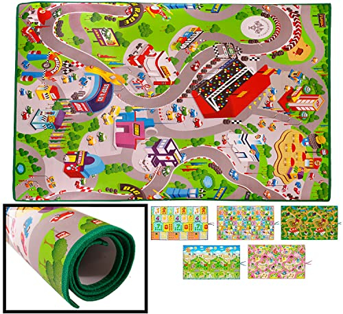 LucaHome - Alfombra Infantil Educaplay 120x200cm | Educativa Acolchada y Resistente | Suelo Antideslizante para Niños y Niñas
