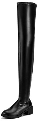ticticlily Stivali Donna Alti Sopra il Ginocchio Donne Overknee Tacchi Alti Scarpe B Nero 43 EU