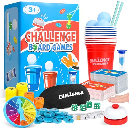 Pourbibi Juego de Mesa - Juegos en Familia Dinámico para Familia y Amigos, Un Divertido Juego de Cartas Familiar Lleno de Pruebas y Desafíos - Adultos y Niños - Regalos Navidad Originales(Español)