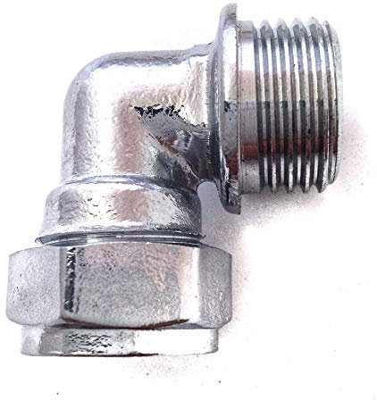 Bag of 2-15mm x 1/2 Male Chrome Elbows (Known as 15mm Chrome Compression Elbow/Chrome Pipe Fittings / 15mm Chrome Compression Elbow Also Available in 22mm x 3/4 inch BSP)