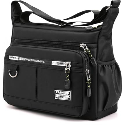 JiaDanweng Bröstväskor Crossbody-väska axelryggsäck en axel svart midjeväska ryggsäck liten slingväska axelväska för män resor promenader vandring