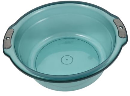 Healvian Bassine Plastique Transparente avec Poignées Seau pour Trempage des Lavage Main Usage Multifonction pour Lessive et Bain Danimaux