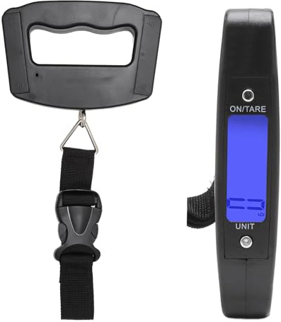HENGBIRD Bilancia Valigia Digitale 50kg – Pesa Bagagli Elettronica Portatile con LCD Retroilluminato e Funzione Tara – Pesa Valigia Compatta Leggera Ergonomica per Viaggio Vacanze Aeroporto