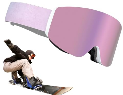 Generiska skidglasögon dam, snöglasögon skidglasögon magnetiska, skidåkning snöglasögon bländfria snowboardglasögon skyddande skidtillbehör för snöskoteråkning, bergsbestigning fiske