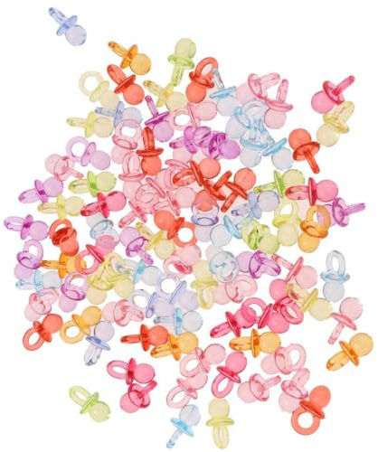AMSLSIU Colgante de chupete para bebé, minichupetes adorables para baby shower, juego de, adornos para esparcir, material acrílico.