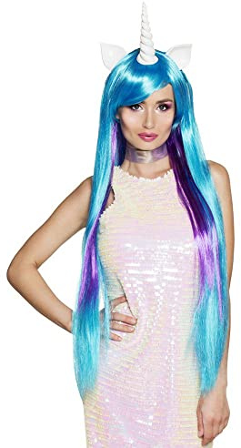 Boland 85817 Perruque licorne avec corne pour femme Taille unique