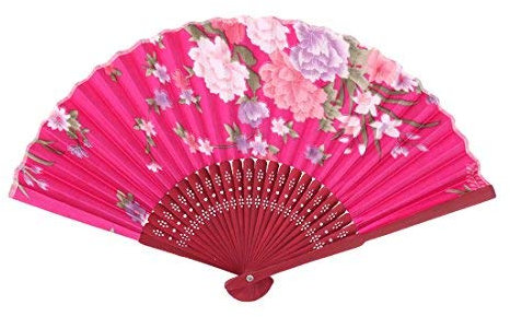 N/A - Bolso de Mujer de Baile de poliéster Estilo Vintage Plegable de Verano, Color Fucsia