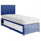 Home Furnishings UK Hf4you Dallas Quilted Slider Storage Divan Bed - 2FT 6 Small Single - No Headboard - Blue