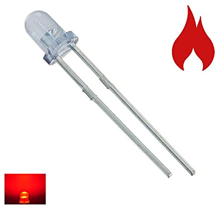 10 pezzi Diodi led 3 mm effetto tremolante rosso tremolante ideali per modellismo presepi diorami plastici