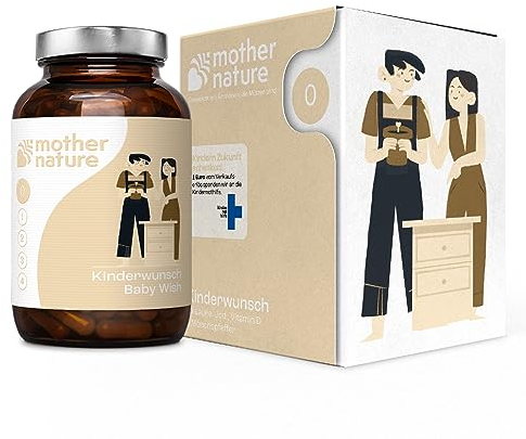 Mother Nature Schwangerschaftsvitamine - 56 Kapseln für den Kinderwunsch/mit Folsäure, Jod, Mönchspfeffer & Vitamin D / 100% Plastikfrei im Glas/Ohne Zusätze & Vegan