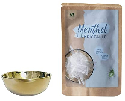 SudoreWell® Petit bol évaporateur Ø 5 cm / 2 cm de haut plus 25 g de cristaux de menthol